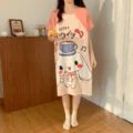 Women's Pure Cotton Long Sleeve Nightgown Loose Fit Sleepwear For Pregnant Women Suitable For Summer Spring Autumn preview-3