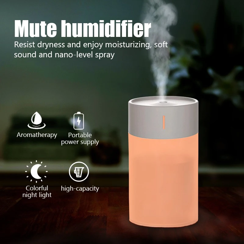קנו אלי אקספרס  Portable 260ml Electric Air Humidifier Aroma Oil Diffuser  USB Cool Mist Sprayer with Colorful Night Light for Home Car Free Ship