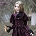 Elina BJD Doll 1/3  Beautiful Elegant Lady Vintage Aristocratic Purple Dress Resin Art Toy Shuga Fairy