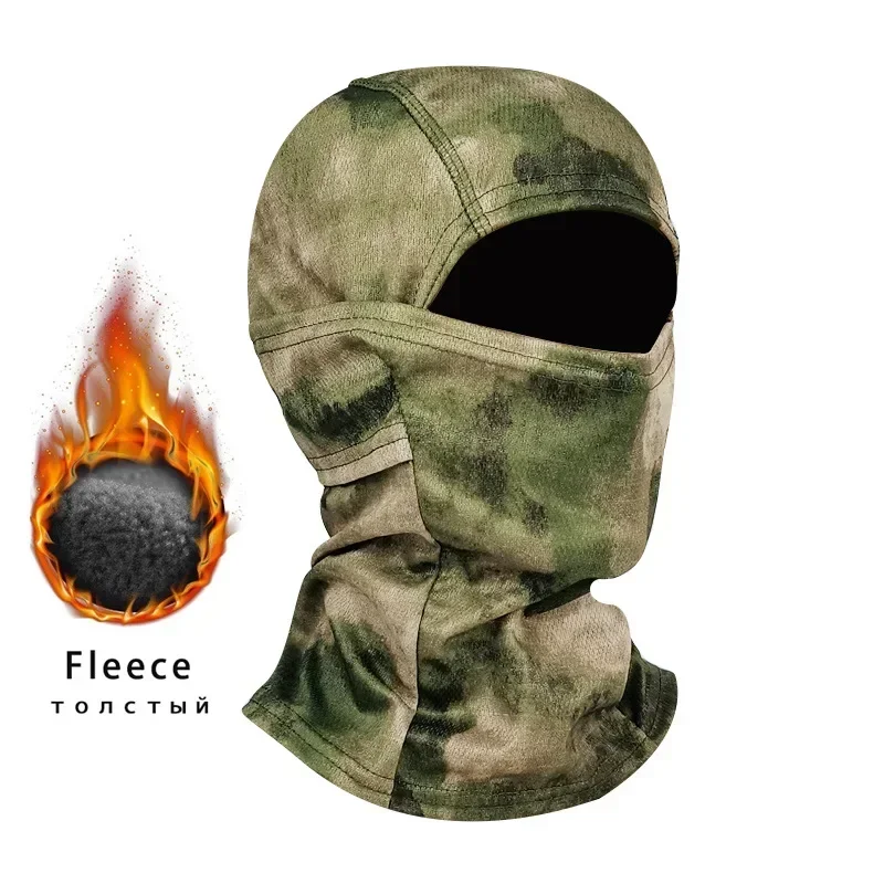 Tactical Winter Fleece Warmer Balaclava Cap Thermal Military Helmet Liner Windproof Full Face Mask Cover Ski Beanies Men Women-animated-img