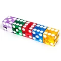 Pack of 5, Six Sided D6 19mm Casino Dice High-grade Acrylic Transparent Dice with for Razor Edges Drop Shipping
