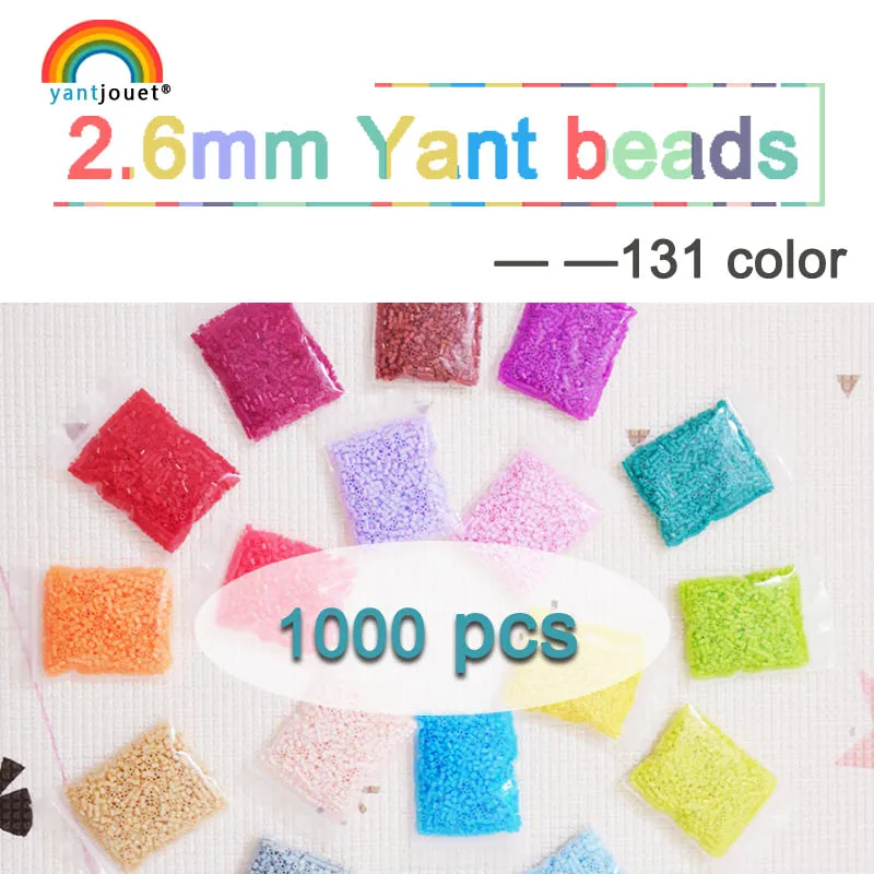 225colours 2.6mm YANTJOUET 1000pcs Iron Beads for kids Hama Beads Fuse Beads Diy Puzzles Mini Beads quality Gift-animated-img