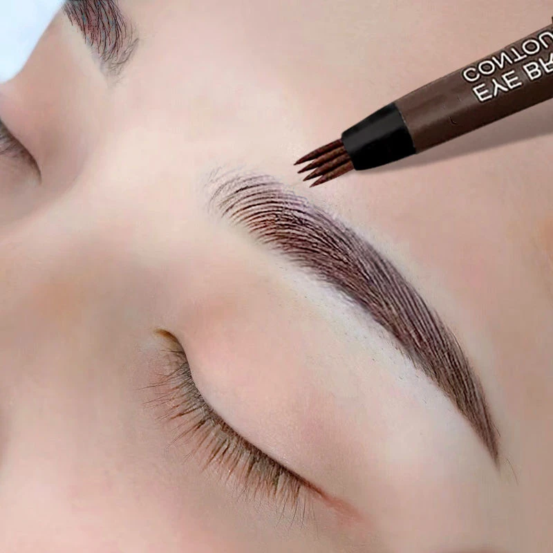 Eyebrows Pen Eyebrow Tattoo Waterproof Liquid Black Eye Brow Makeup Pencil Microblading-animated-img