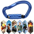 Automatic Locking Climbing Carabiner D Shape Buckle High Load Bearing Keyring Snap Hook For Camping Mountaineering preview-5