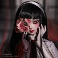 New Second Design BJD Two Face 1/4 Mio Full Set Magnet Tomie Ghost Face Removable New Rebuild Slimmer Waist Body BJD Dolls