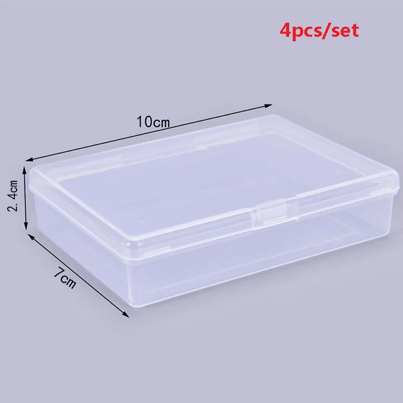 4PCS 10*7*2.4cm Transparent plastic boxes playing cards container PP storage case packing poker game card box for Board games-animated-img