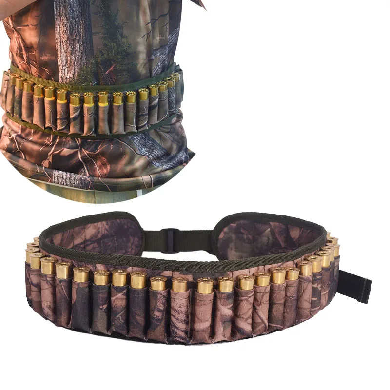 Tactical 30 Rounds 12/20 Gauge Ammo Holder Pouch Belt Shot Gun Shell Bandolier Waist Bullet Cartridges Holster for Hunting-animated-img