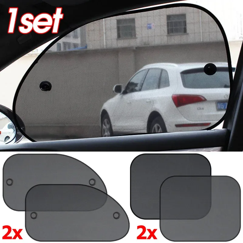 Car Window Sunshade Cover Sun UV Protection Auto Front Rear Window Curtain Car Side Glass Mesh Sunshades Auto Accessories-animated-img