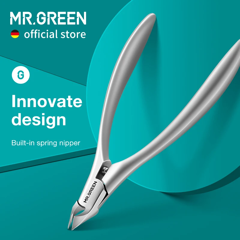 MR.GREEN Cuticle Nippers Innovate Cuticle Scissors Built-In Spring Clippers Trimmer Dead Skin Remover ManicureBeauty Tool-animated-img