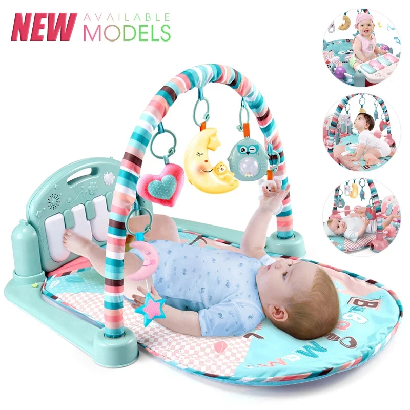 Baby Fitness Stand Music Play Gym Activity Toys Newborn Piano Crawling Blanket Pedal Game Pad Early Education 0-36 Months Gifts-animated-img