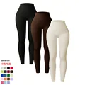 19 Colors Options Women's Seamless Skinny Leggings Sexy High Waist Slim Solid Color Sporty Yoga Leggin XHFZ-319changku preview-1