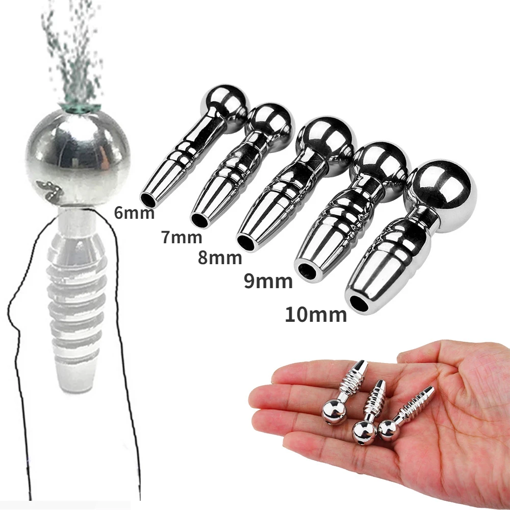 Купить Алиэкспресс | Stainless Steel Urethral Sound Dilator Male Penis Plug  Insert Toy Threaded Urethra Catheter Stimulator Adult Sex Toy for Men Gay