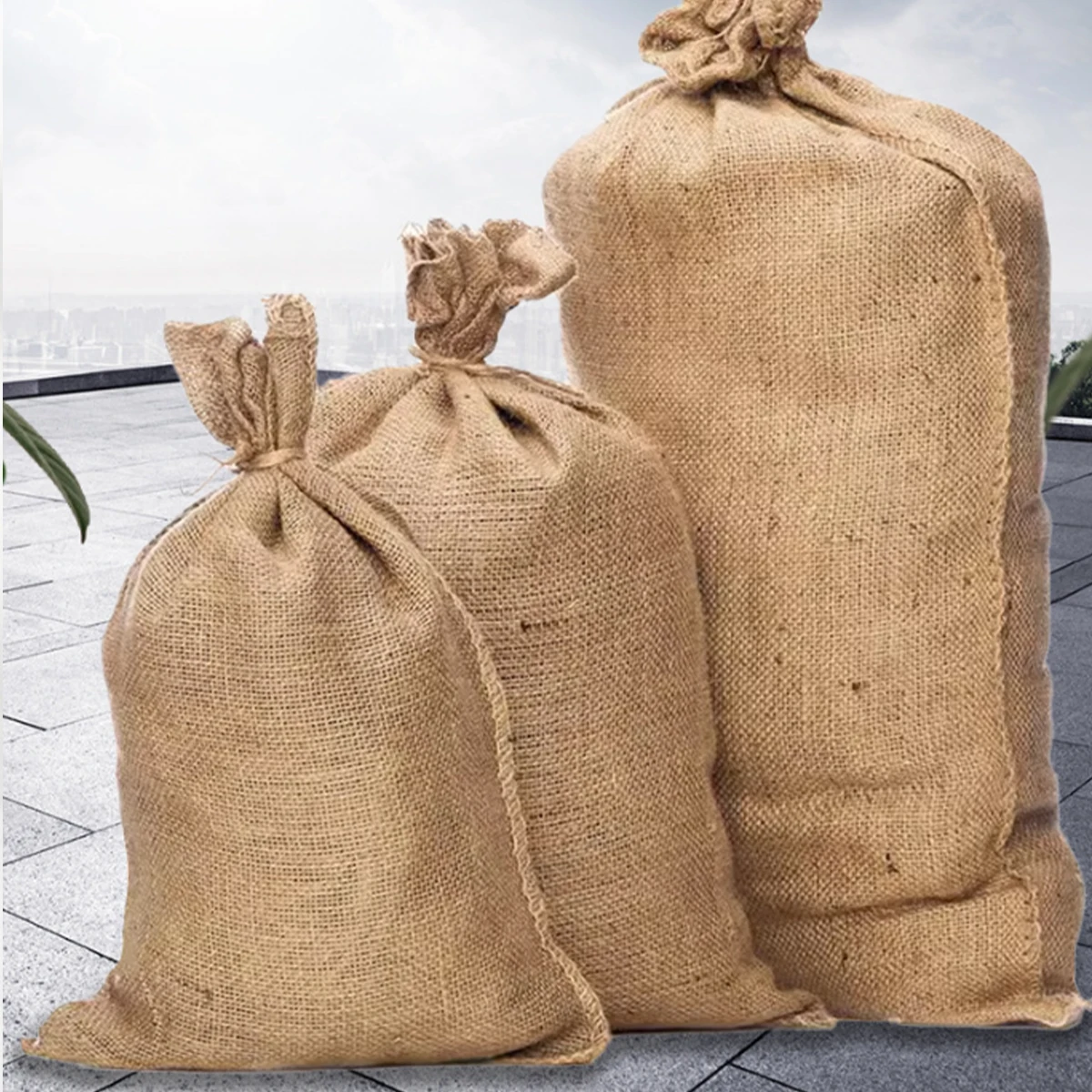 1Pc Potato Bags Burlap Reusable Jute Bags For Gardening Planting Food Storage Jute Bag Woven Bags Grain Sacks Gardening Supplies-animated-img