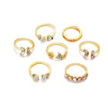 Modyle Bohemian Style New Ring Set Gold Color Love Butterfly Star Moon Set Crystal Wedding Rings for Women Girls Jewelry preview-5