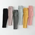 Toddler Baby Girl Leggings 6 to 9 12 18 24 Months Cotton Child Pants Girls Tights Outdoor Black Pink Spring Autumn Kids Trousers preview-1