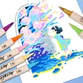 Double Ended Acrylic Marker 12/24/36 Color Waterproof Art Supplies School Stationery preview-4