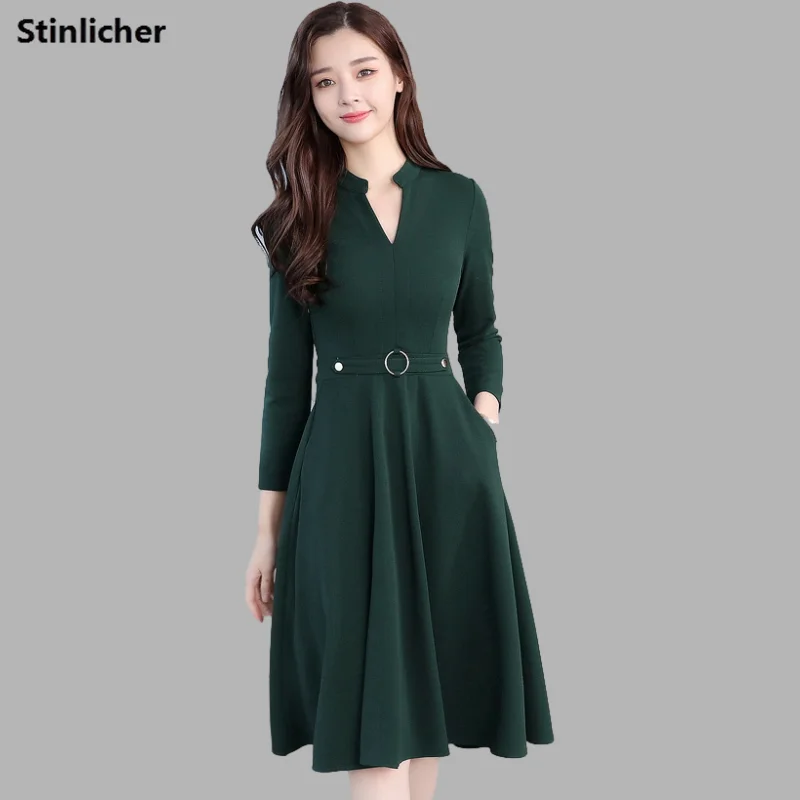 Spring Autumn Long Sleeve Women Dress 