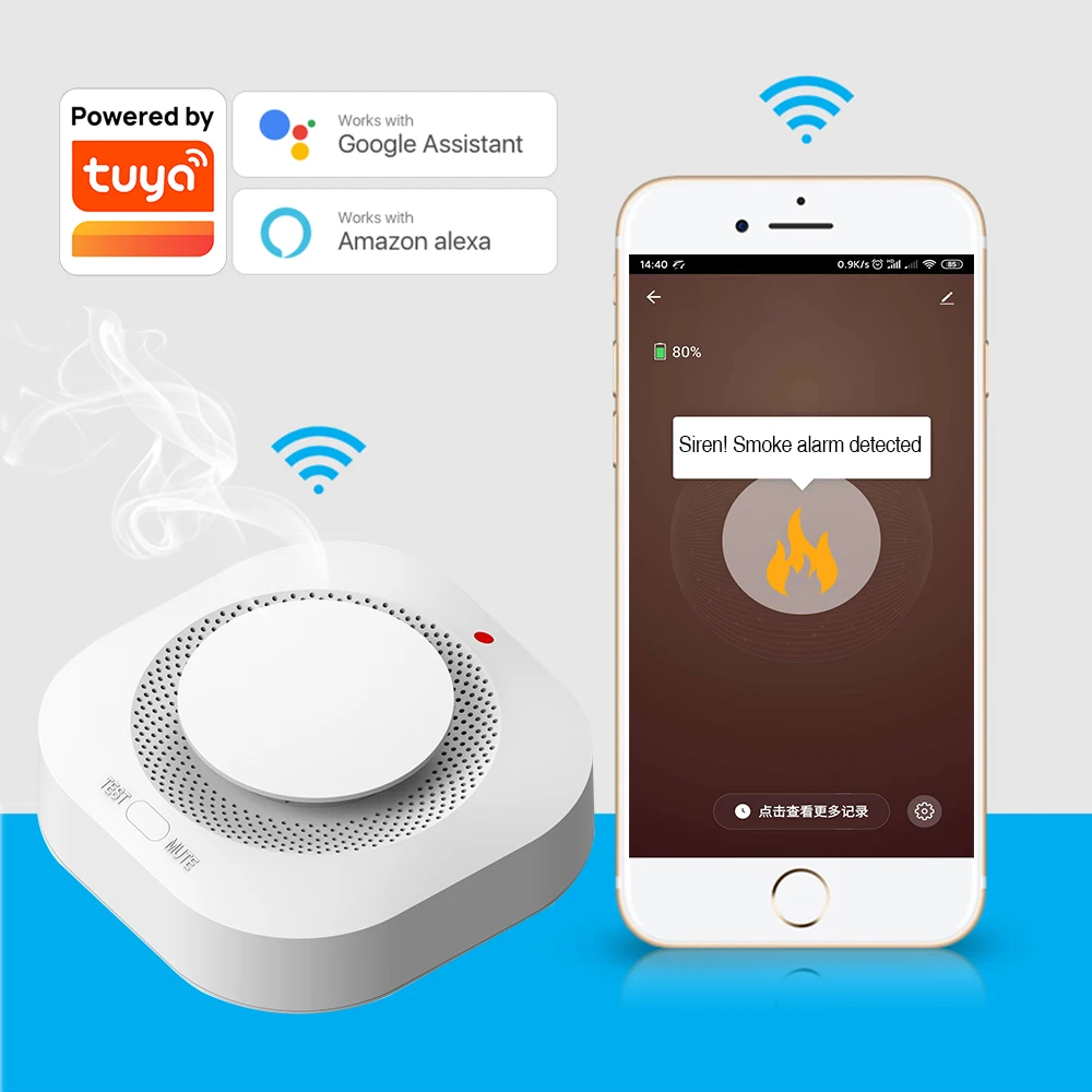 tuya smoke detector home assistant