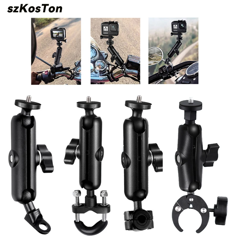 For GoPro 12 11 10 9 8 Motorcycle Bicycle Holder Handlebar Mirror Mount Bracket For Insta360 X3 X4 DJI Action Camera Accessories-animated-img