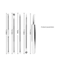 Acne Needle Remove Blackhead Blemish Pimple Comedone 4pcs/Set Double-ended Stainless Steel Facial Cleaning Skin Care preview-5