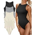 Yoga Bodysuit Tight High Stretch Sleeveless Solid Color Triangle Hip Lifting Exercise Fitness preview-1