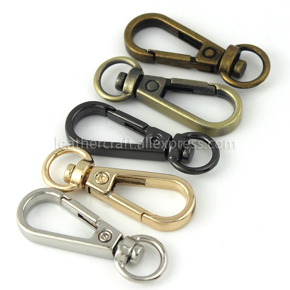 Αγορά Τέχνες, χειροτεχνίες &; ράψιμο  1pcs Metal Swivel O-ring Eye  Snap Hook Trigger Clasps Clips for Leather Craft Bag Strap Belt Webbing  Keychain Small Size