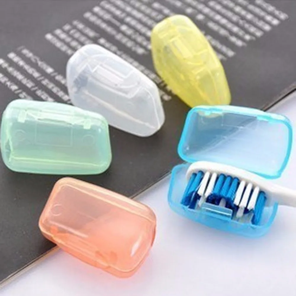 5Pcs/set Portable Toothbrush Cover Holder Health Germproof Toothbrushes Protector Travel Hiking Camping Brush Cap Case-animated-img