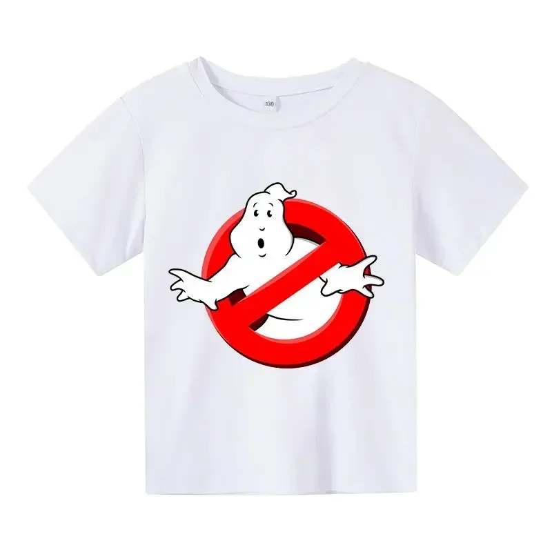 Summer Boys/Girls 4-14t Cartoon Cotton Funny Ghostbusters Game Print Short Sleeve Children T-Shirt-animated-img