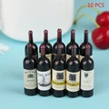 10Pcs 1/12 Dollhouse Miniature Mini Wine Bottle Set With Box Simulation Drinks Model Toys For Doll House Decoration Accessories preview-1