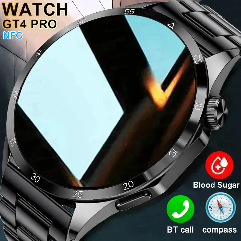 2023 New For Huawei GT4 PRO Smart Watch Men Watch 4 Pro AMOLED HD Screen  Bluetooth Call GPS NFC Heart rate BloodSugar SmartWatch