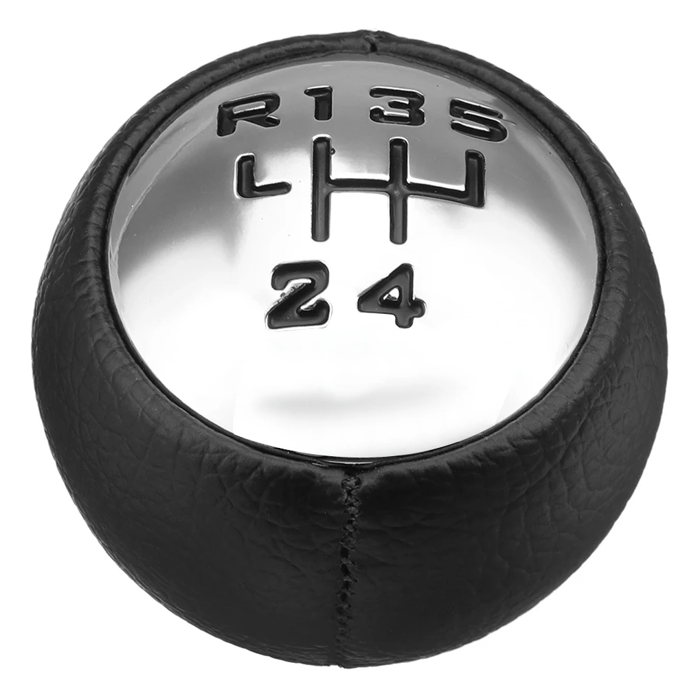 5 Speed PU Leather Gear Shift Knob Head Handball for 307 3008 407 5008 807 for C3 C4 C4 C8-animated-img