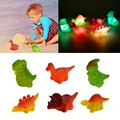 Swimming Pool Toy Glowing Dino Flashing LED Dinosaur Rubber Toy Gift for Baby Bath Indoor Outdoor Water Beach Pool Toys
