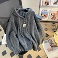 Autumn/Winter Hooded Sweater Women's Korean Style Loose Fit 2024 Idle Style Thickened Drawstring Knitted Top Sweatshirt preview-4