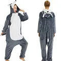 New Children Wolf Cosplay Pajamas Anime Lion Rabbit Costume Cute Jumpsuit Hooded Sleepwear Halloween for Adult Girl Boys Clothes preview-1