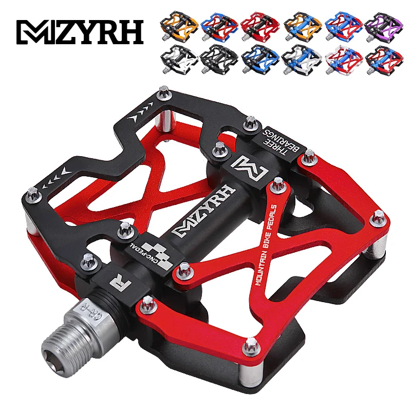 Bicycle Pedal Ultralight Aluminium Alloy 3 Bearings Bicycle Pedals 14 colors Road MTB Pedals  Waterproof Bicycle Parts-animated-img