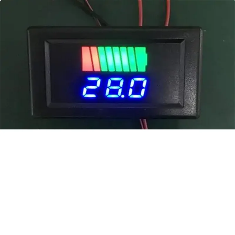 12V 24V 36V 48V 60V Car Battery Charge Level Indicator Lithium Battery Capacity Meter Tester Display LED Tester Voltmeter-animated-img