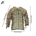 Bionic Leaf Hunting Ghillie suit Tactics Camouflage Cloak Hunting Uniform Clothes Breathable Mesh Airsoft Shooting Tactical Gear preview-3