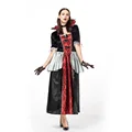 Halloween Costumes for Women Victorian Style Queen Vampire Costume with Ruffled Sleeves preview-3