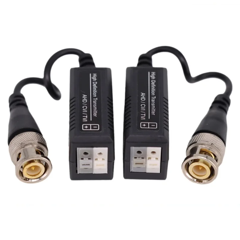 1Pair Twisted Transmitter HD AHD CVI TVI Video Balun UTP 1080p 5MP 8MP 4K BNC to RJ45 Converter for CCTV Camera-animated-img