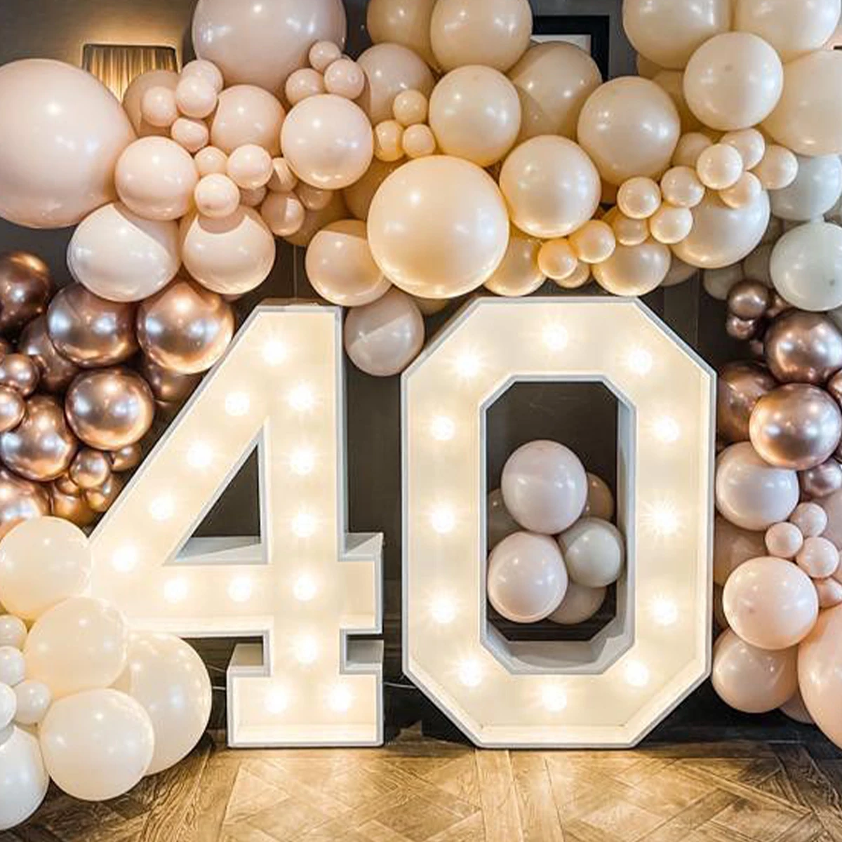 LED Light Giant Birthday Figure Number Balloon Filling Box 30 40 50 1st Birthday Party Decor Adult Kid Baby Shower Wedding Decor-animated-img