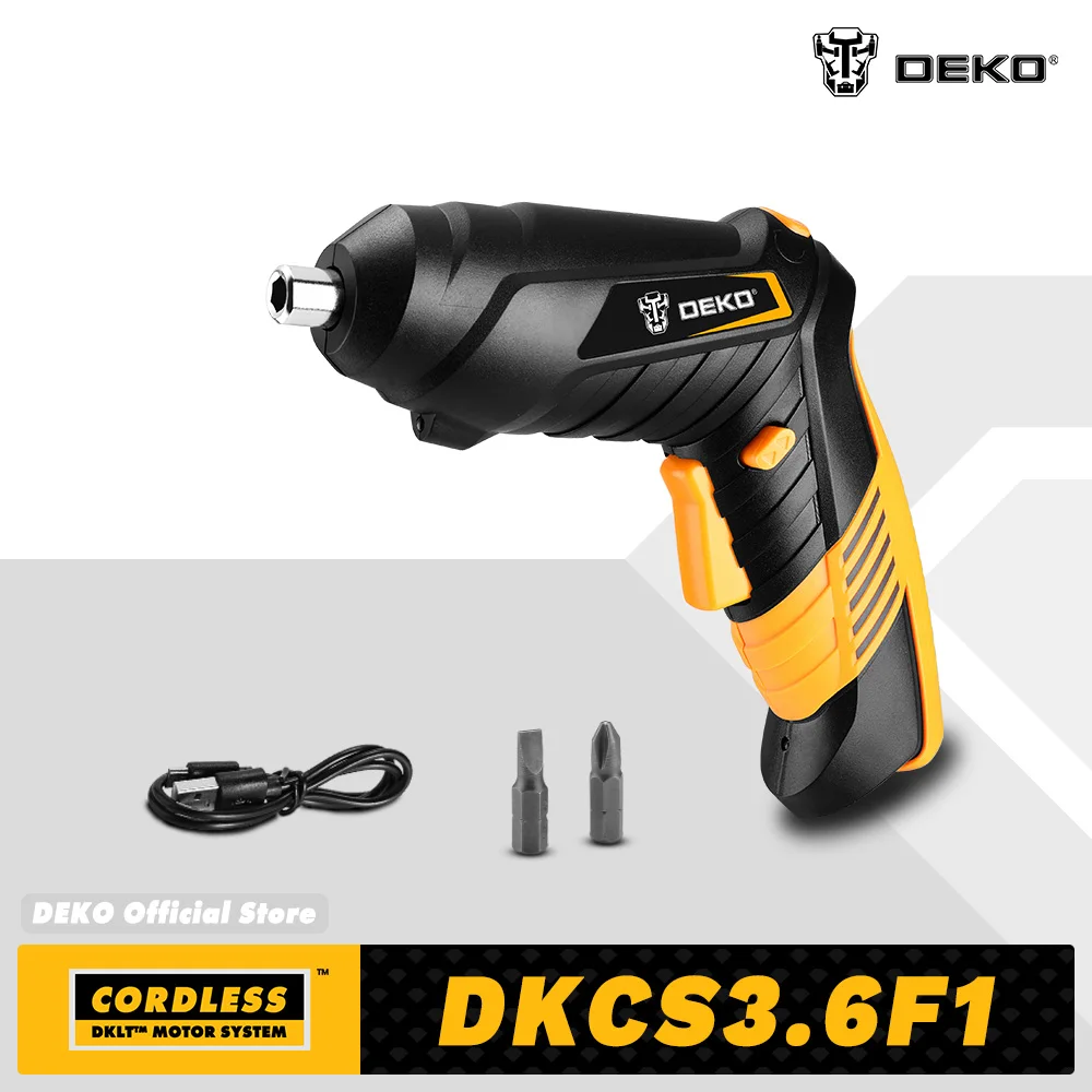 DEKO 8V Cordless Drill Set 3/8Keyless Chuck, Built-in LED