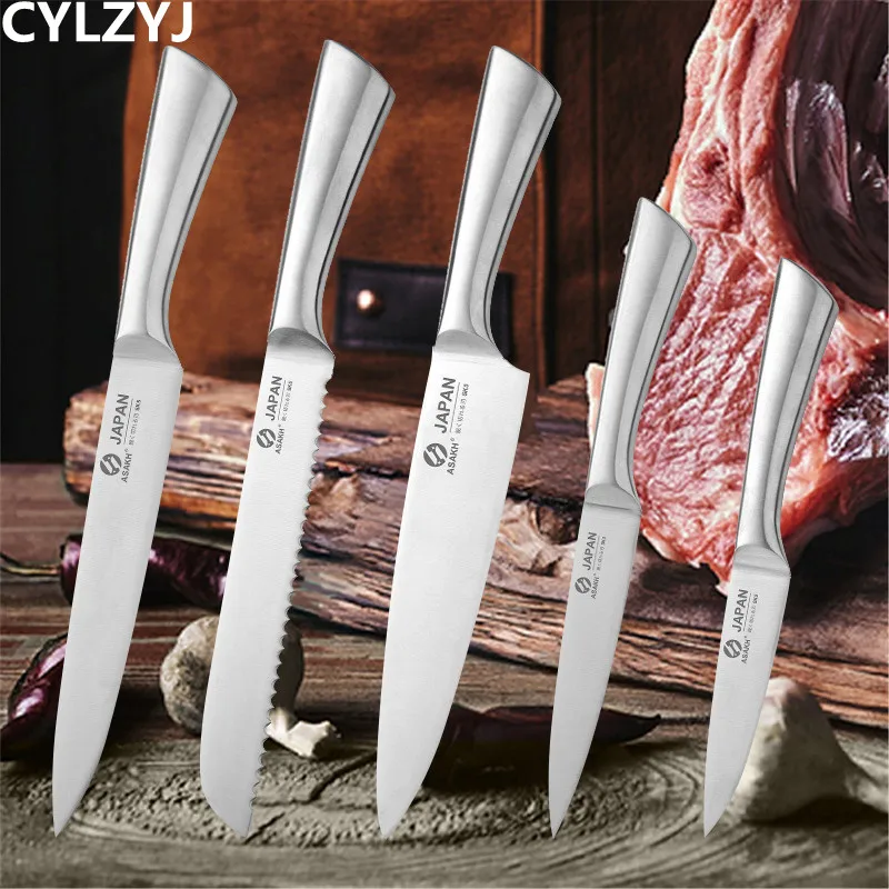 Stainless Steel Kitchen Knives Set Fruit Paring Utility Serbian Chef Slicing Bread Japanese Kitchen Knife Set Accessories Tools-animated-img