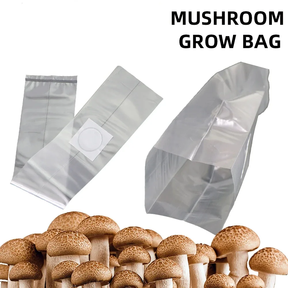 Mushroom Grow Bag, 100PCS Polypropylene Heat Resistant Bags, Ideal For Fungus And Grains, Shortened Mycelial Fermentation Cycle-animated-img