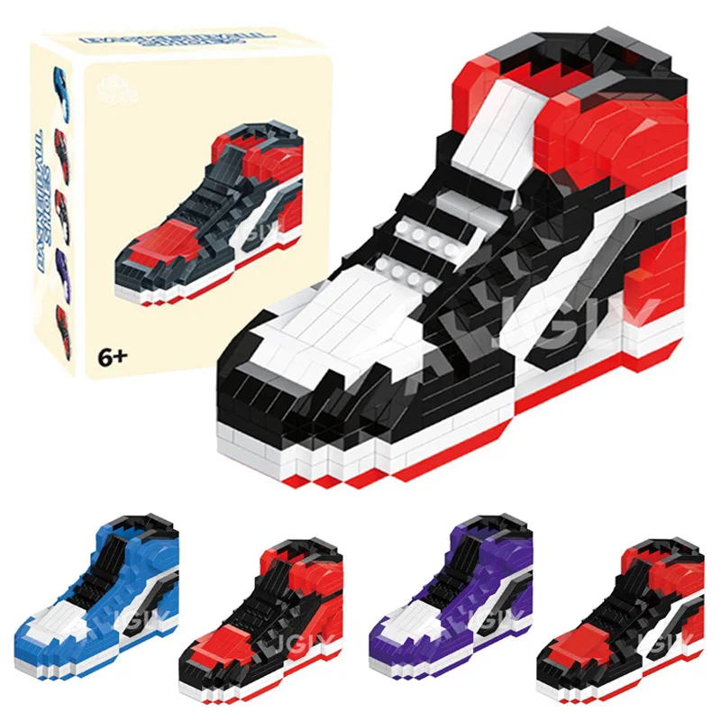 518PCS DIY Mini Building Block Boys Basketball Sports Shoes Anime Building Bricks Toys Sneakers Blocks Model For Kids Toy Gifts-animated-img