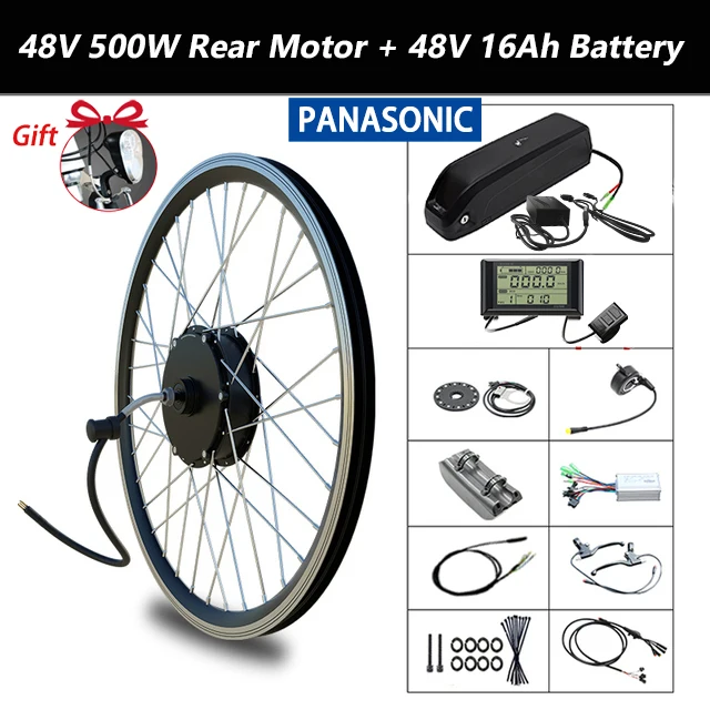 24 inch rear wheel electric bike conversion kit with battery