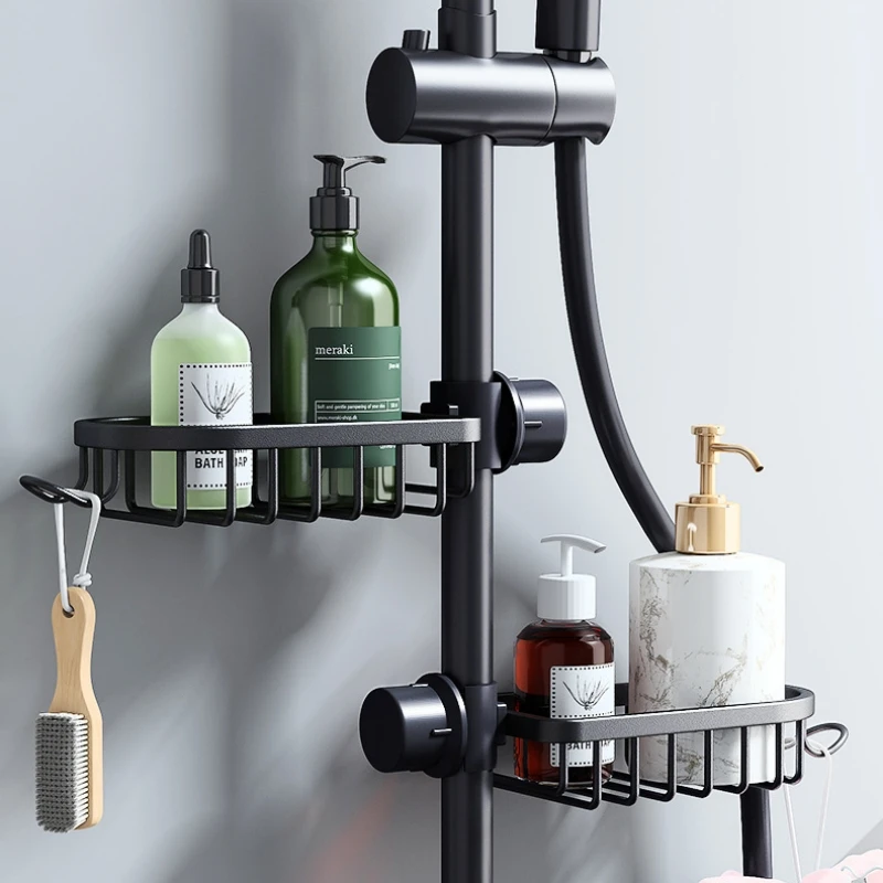 Kitchen Aluminum Sink Storage Rack Sponge Drain Holder Drainer Faucet Shelf Basket Towel Organizer Bathroom Accessories-animated-img