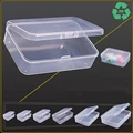 5Pcs/10Pcs PP Storage Box Mini Transparent Plastic Case Container Square Rectangle Packaging Box for Jewellry Beads Small Items