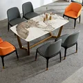 Rock Plate Dining Table and Chair Combination Modern Simple Dining Table Nordic Light Luxury Household Small Unit Table preview-5