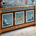 European-style luxury solid wood side  customized display  in Italian court storage cabinets restaurant preview-4