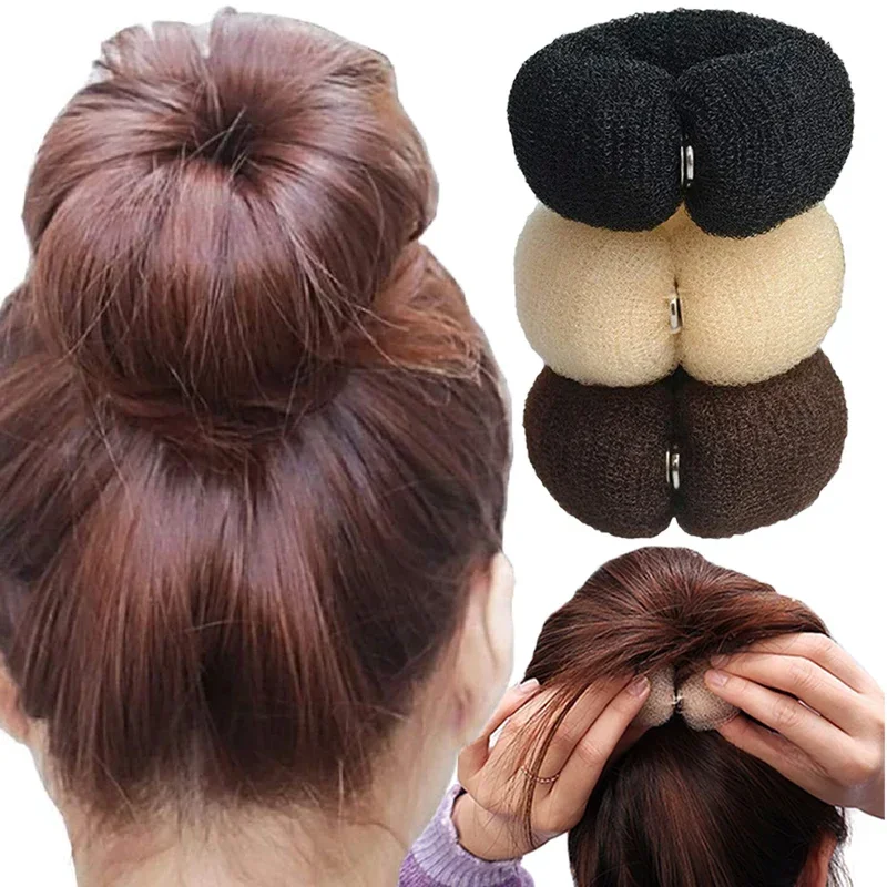 Magic Roll Foam Sponge Easy Big Ring Women Fashion Hair Bun Maker Donut Hair Styling Tools Hairstyle Hair Accessories for Girls-animated-img